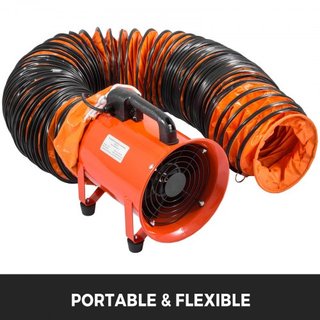 25FT Conducto Flexible de PVC, Manguera Flexible de PVC para Ventilador Extractor Industrial Portátil de 10 Pulgadas
