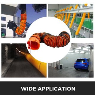25FT Conducto Flexible de PVC, Manguera Flexible de PVC para Ventilador Extractor Industrial Portátil de 10 Pulgadas