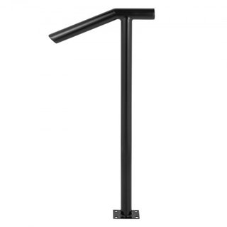 Pasamanos de Metal Tipo Redondo Pasamanos de Escalera de 2 Pasos Pasamanos para Escaleras Exteriores Pasamanos de 18L x 38H Pulgadas Barandilla de Escalera para Escaleras con un Poste de Fijación