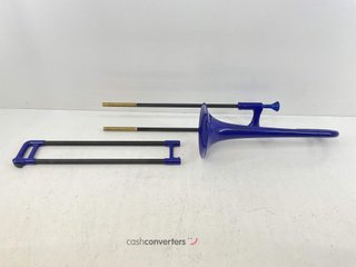 trombon pbone mini azul de plastico