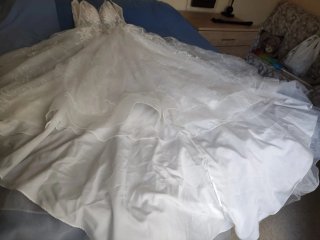 Vestido de Novia Blanco con Encaje