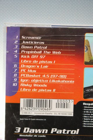 Juego PC Dawn Patrol 3. Simulador de vuelo. Empire Interactive, 1998. CD.