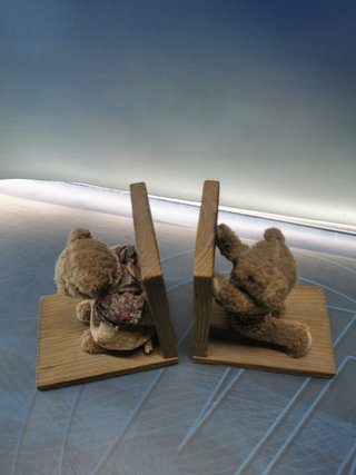Soporte para libros, reposa libros, infantiles, de madera, ositos