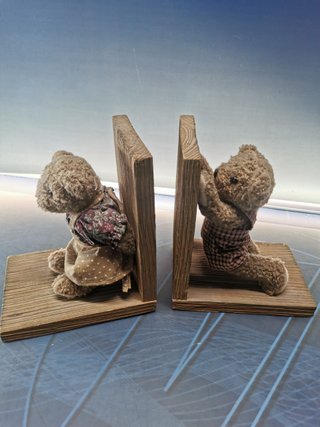 Soporte para libros, reposa libros, infantiles, de madera, ositos