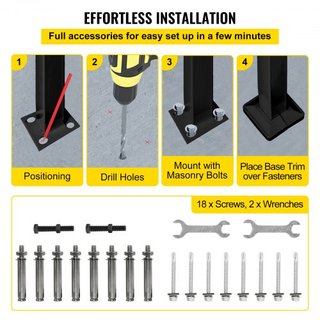 Pasamanos de Hierro Forjado, Adecuado para 1 o 2 Escalones Barandilla de Escalera Exterior, Barandilla Ajustable para Porche Frontal, Barandillas Transicionales Negras para Escalones de Concreto o...