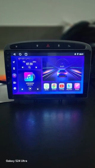 Rádio Peugeot 308/408 Android 14 + GPS + Carplay.