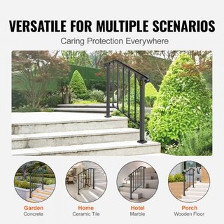 Barandilla de Hierro X Picket #2 Railing Rail Se Ajusta a 2 Escalones