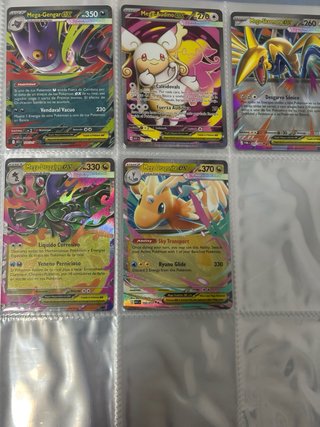 Lote Cartas Pokémon Mega Evoluciones EX y mega ex