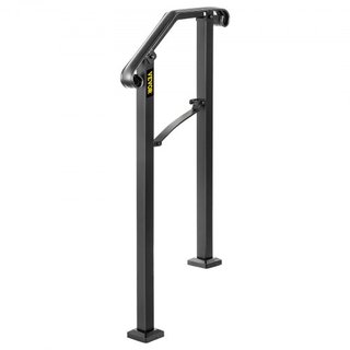 Pasamanos para Escaleras Exteriores, Railing para Escaleras Exteriores de 1 o 2 Pasos, Pasamanos de Hierro Forjado Arch#1, Pasamanos Flexible para Porche, Pasamanos Transicional Negro para Escaler...
