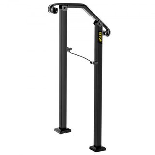 Pasamanos para Escaleras Exteriores, Railing para Escaleras Exteriores de 1 o 2 Pasos, Pasamanos de Hierro Forjado Arch#1, Pasamanos Flexible para Porche, Pasamanos Transicional Negro para Escaler...