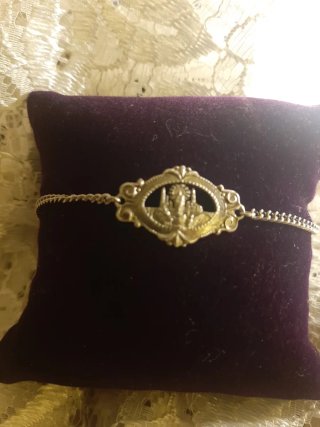 Conjunto Virgen del Pilar Plata y Cuero