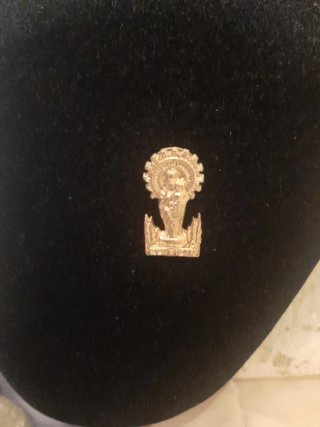 Conjunto Virgen del Pilar Plata y Cuero
