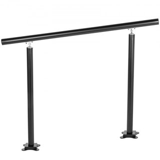 Pasamanos para Escaleras Exteriores, 91.4 cm, Pasamanos Exterior Negro Ajustable de Escalera de 86.4 cm de 0 a 60 Grados para Jardín