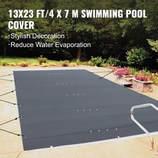 Cubierta de Seguridad para Piscina, Cubierta para Piscina In-ground de 4x7 m, Cubiertas de PVC Charcoal para Piscinas, Cubierta de Seguridad Rectangular para Piscina Cubierta de Invierno Cubierta ...