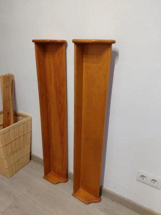 Confezione di 2 Scaffali in Legno Rustico 120 x 22 cm