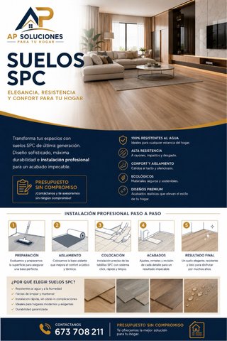 Instalamos suelo SPC premium, moderno y resistente