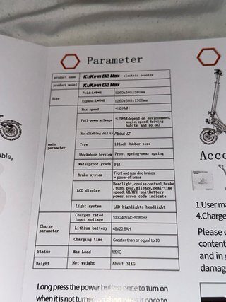 Patinete Eléctrico Kukirin G2 Max