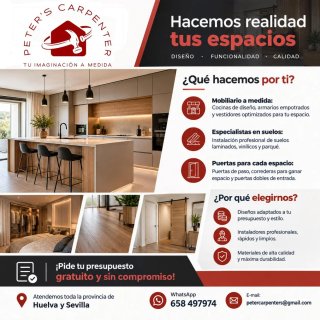Puertas, Armarios, Cocinas, Suelos, etc.