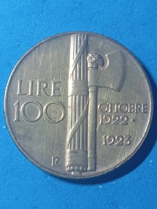 Moneta Regno d'Italia 100 Lire 1922-1923 COPIA