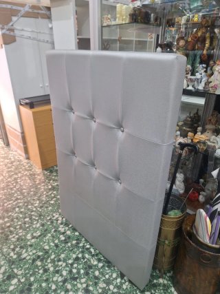 Cabecero 90 polipiel plateado