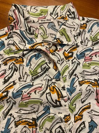Camicia Miu Miu fantasia frecce