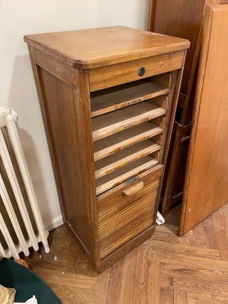 Mueble archivador de persiana de madera de roble