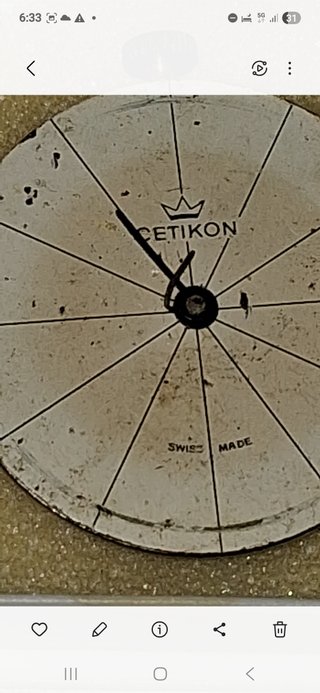 Saboneta Reloj antiguo cuerda CETIKON Swiss