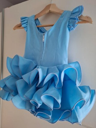 Vestido Flamenca Infantil Azul