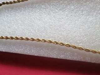 Collana uomo acciaio dorato intrecciato