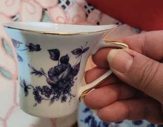 Servizio caffè vintage 6 tazze + zuccheriera