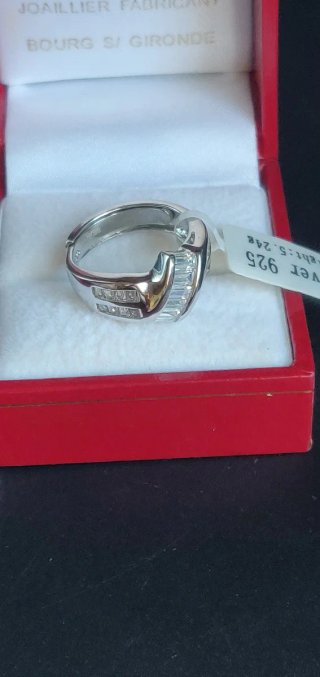 Anillo Platacero 925 Rodiada Ajustable