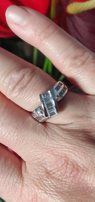Anillo Platacero 925 Rodiada Ajustable