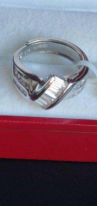 Anillo Platacero 925 Rodiada Ajustable