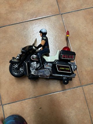 Moto polizia vintage giocattolo
