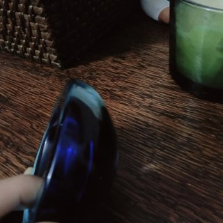 Cenicero/deco/porta velas Murano azul