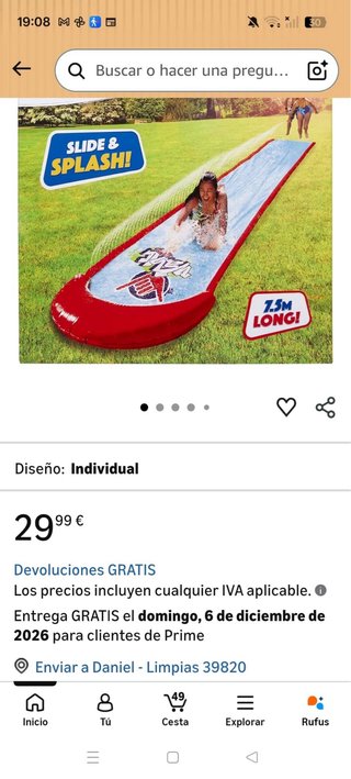 Tobogán acuático Wahu Super Slide 7.5m