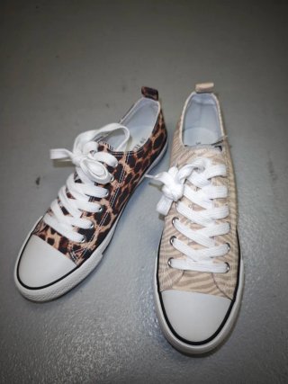 Zapatos Mujer Talla 39 Beige y Verde Militar