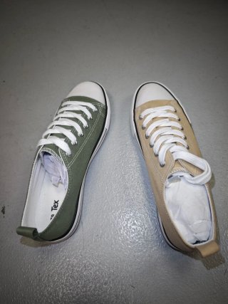 Zapatos Mujer Talla 39 Beige y Verde Militar