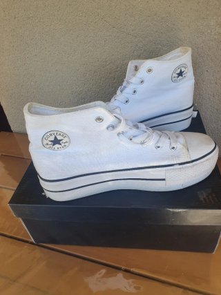 Converse plataforma blancas talla 39