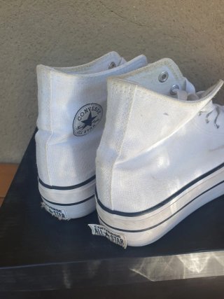 Converse plataforma blancas talla 39