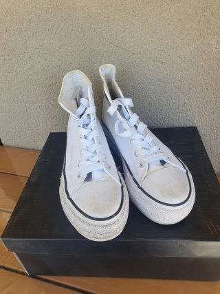 Converse plataforma blancas talla 39