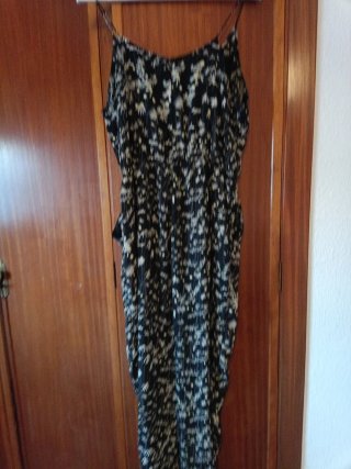 Mono estampado floral negro