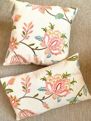 Set 2 Fundas Cojín Bordadas Flores