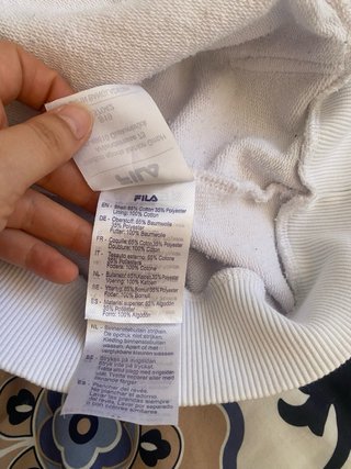 Fila body nero e felpa bianca taglia XS