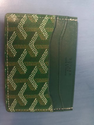 Tarjetero Goyard Verde Multicolor