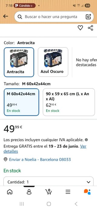 Transportín plegable para perro