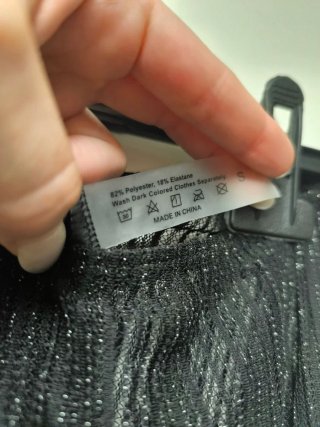 Pantalón de transparencias negro
