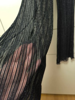 Pantalón de transparencias negro