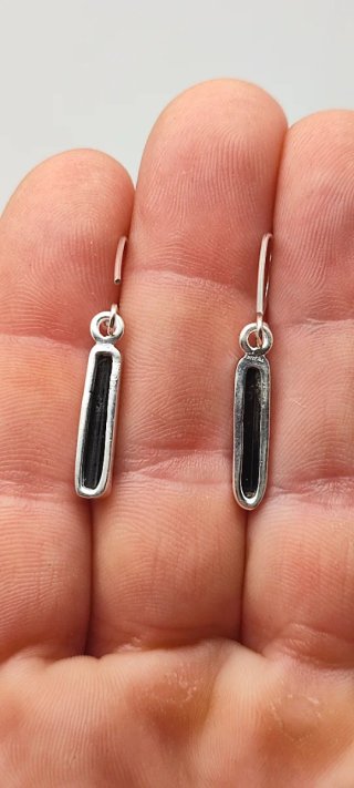 Pendientes de Plata y Turmalina.
