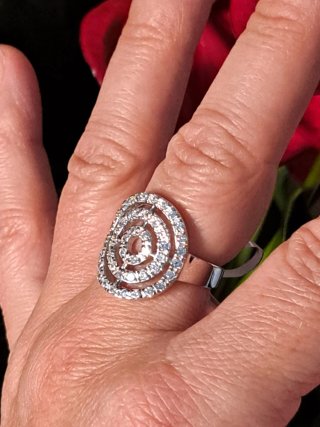 Sortija Plata 925 Rodiada Circonitas